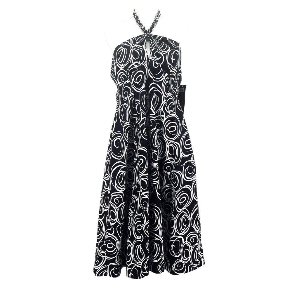 Signature By Robbie Bee Midi Dress Black and White Size 14